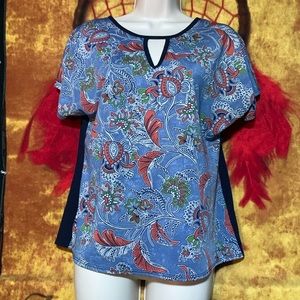 FOREVER JADE-women’s blue/red/green design short sleeve tee-shirt